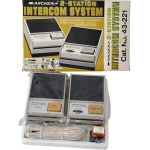 Archer 2 Station Intercom System 43-221 Home Battery Operated New Old Stock